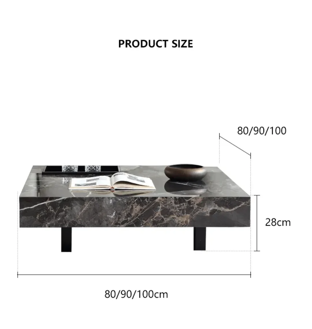 Nesting Coffee Table with Italian Veneer and Glass Top Side Table - Image 4