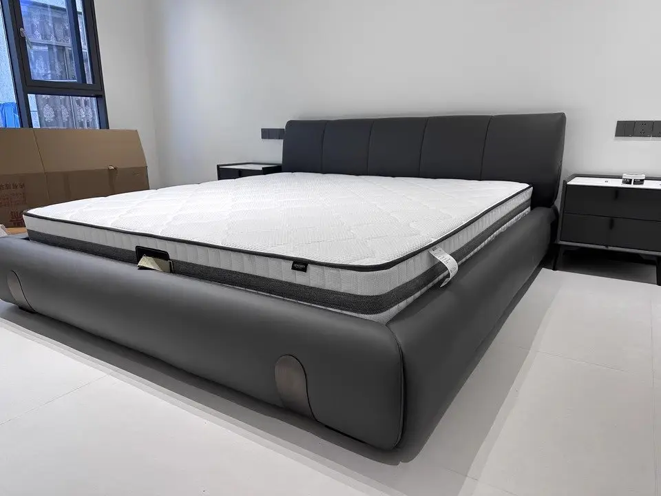 Eternia Contemporary Leatherette Upholstered Bed - Image 10