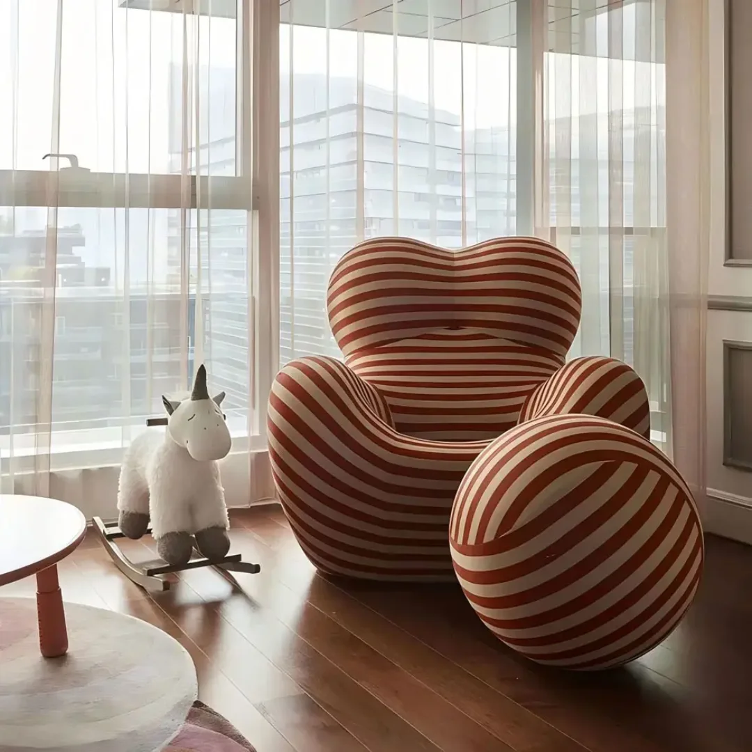 Gaetano Italian design up living room PU foam lazy comfortable Lounge Chair with ottoman ball hug | B&B Italia - Image 7