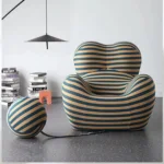 Gaetano Italian design up living room PU foam lazy comfortable Lounge Chair with ottoman ball hug | B&B Italia - Image 5