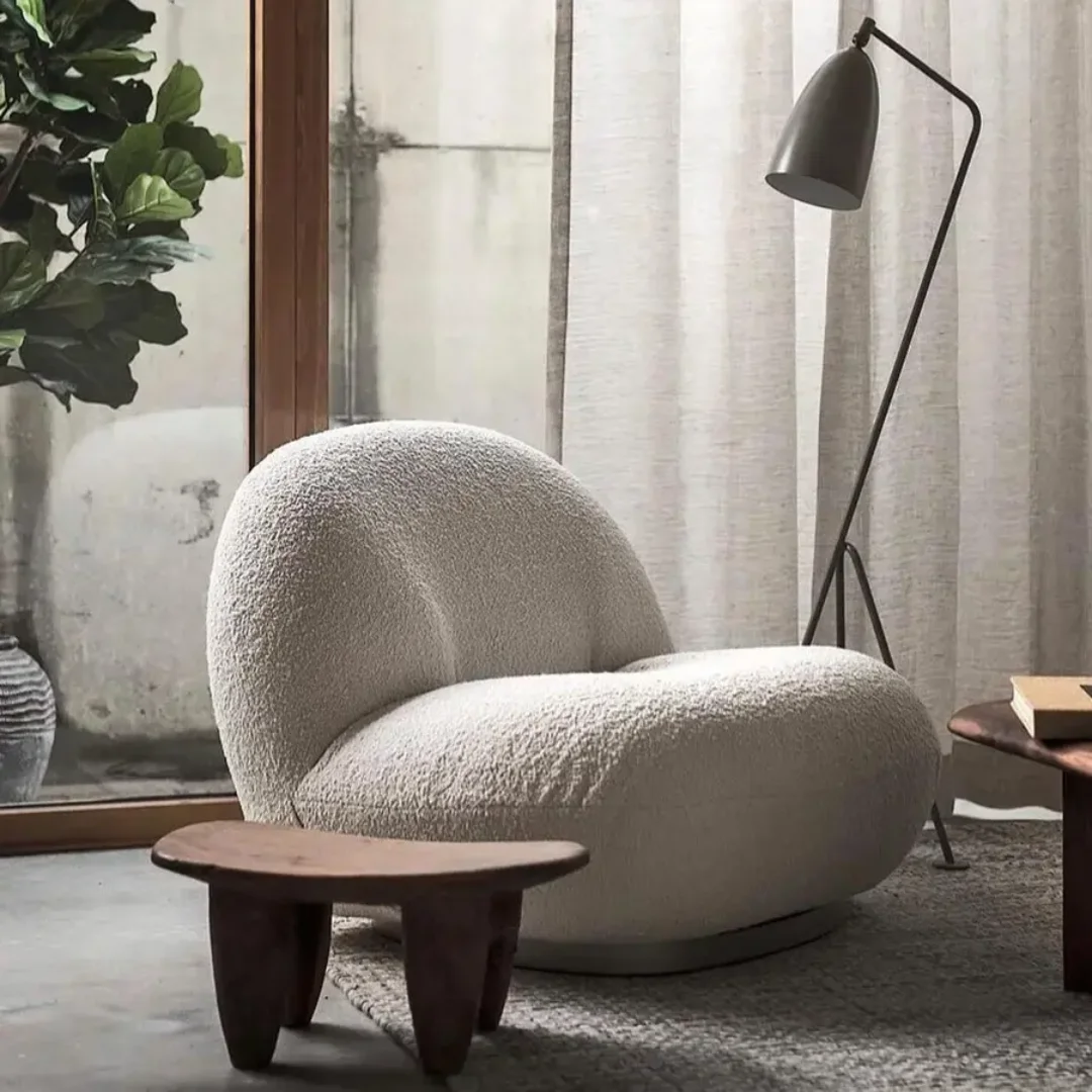 Blanchard Grey Boucle Lounge Chair - Image 5