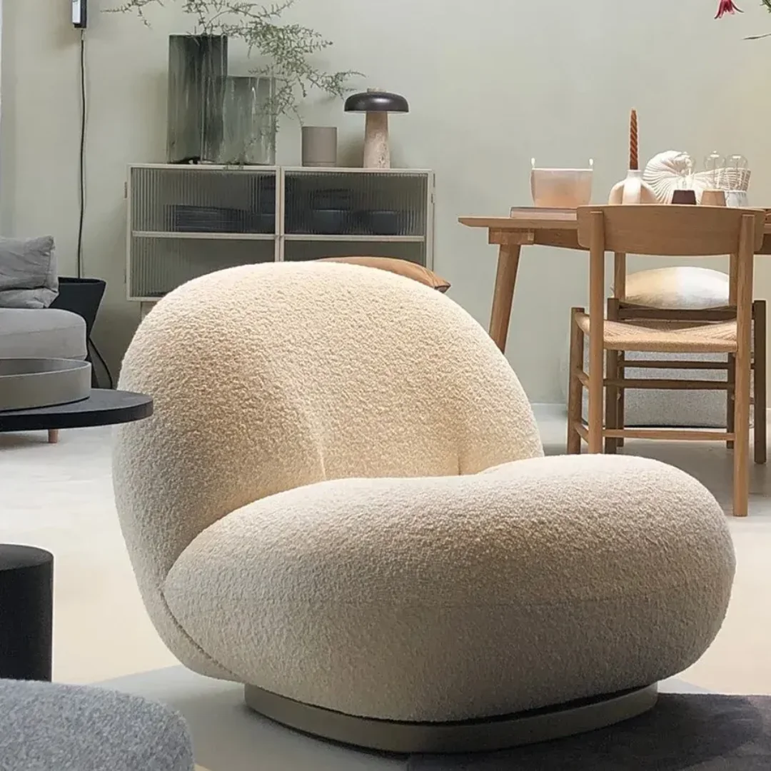 Blanchard Grey Boucle Lounge Chair - Image 7