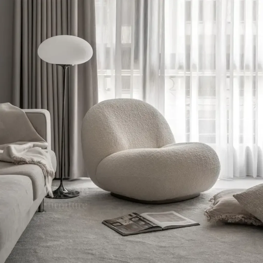 Blanchard Grey Boucle Lounge Chair - Image 4