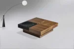 Palisades Square Contemporary Wooden Coffee Table - Image 2