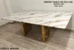 Gather 8-Seater Luxury Marble Dining Table – 220x112x76 cm | Stainless Steel Base | Premium Modern Design (8-seater) - Image 7