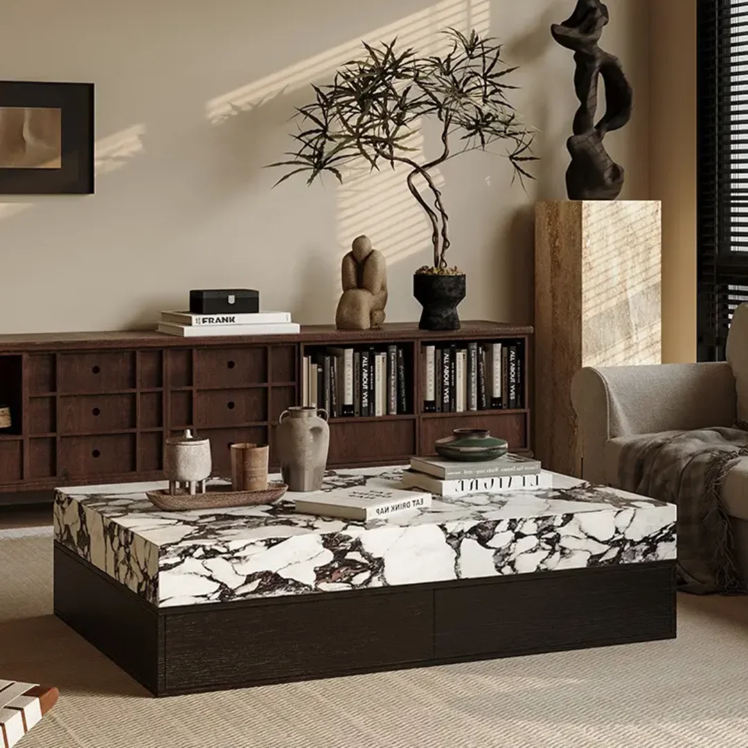 2025/05/1000154533.png Yume Premium Rectangular Coffee Table | Marble Top | Villa Luxury - Image 1