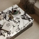 Yume Premium Rectangular Coffee Table | Marble Top | Villa Luxury - Image 2