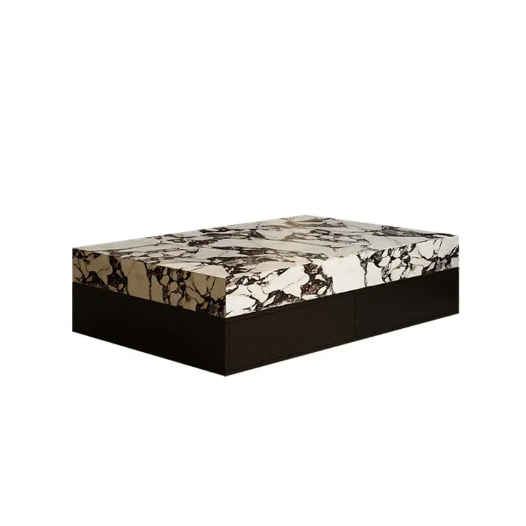 Yume Premium Rectangular Coffee Table | Marble Top | Villa Luxury - Image 4