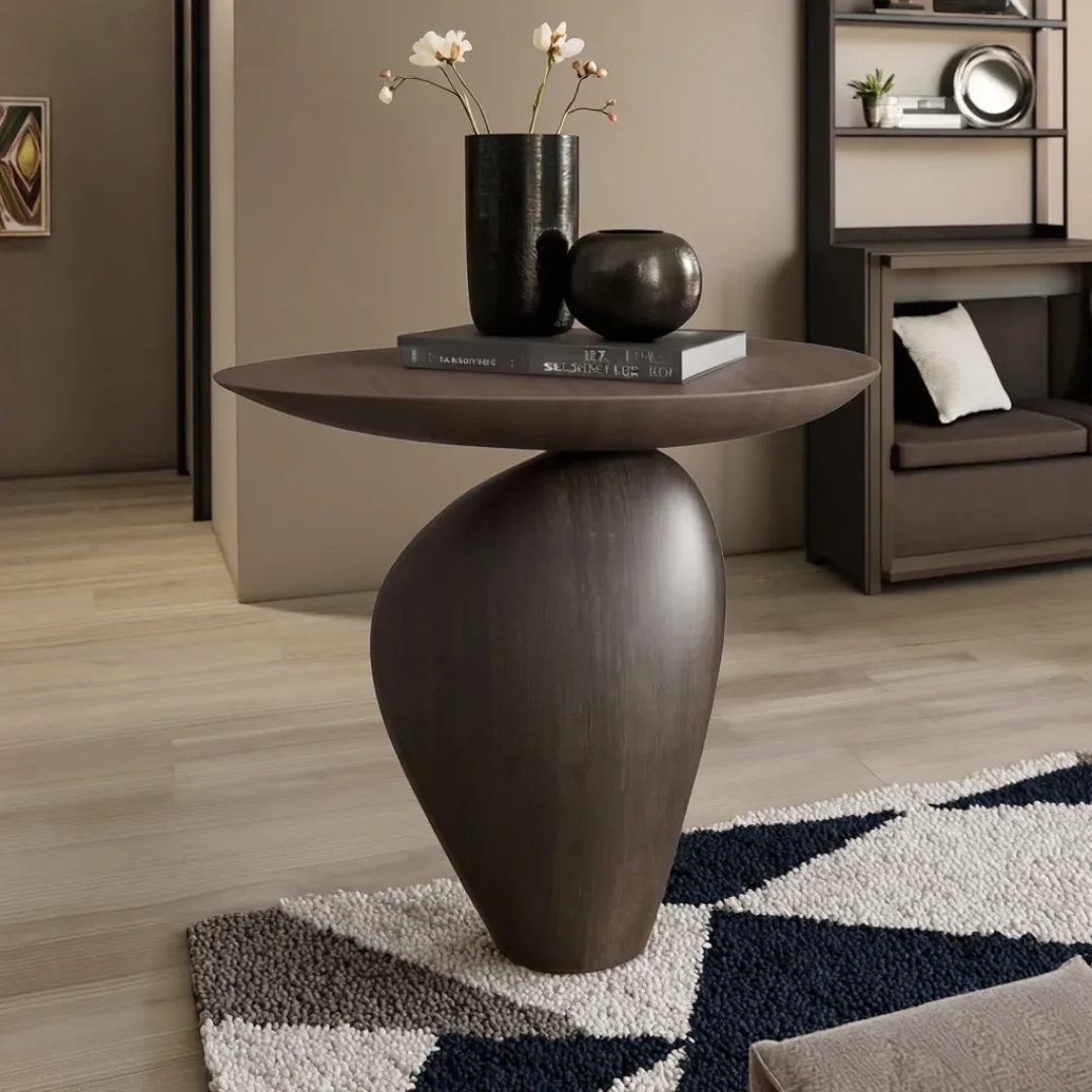 Sydney Side Table End table wooden base with wooden Top (pair) - Image 3