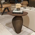 Sydney Side Table End table wooden base with wooden Top (pair) - Image 4