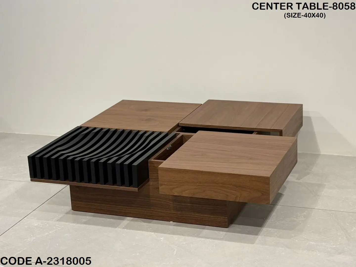 Palisades Square Contemporary Wooden Coffee Table - Image 7