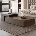 Astra Mid-Century Walnut wooden Coffee Table with Large Storage Drawer - Image 2