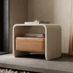 Crosby® Jupiter Premium Italian Minimalist Nightstand – Black | Elegant Storage Solution for Modern Homes