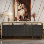 Essence Bar Cabinet Stainless Steel Golden Leg