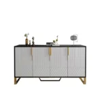 Galaxy Bar Unit High Gloss sideboard cabinet with Stainless Steel Base - Image 4