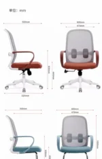 High Back Office Chair Executive Chair in Blue Color - Image 5