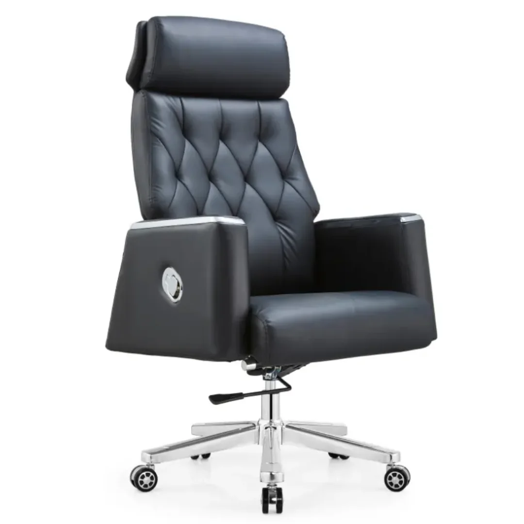 Crosby Executive Ergonomic Chair | Genuine Leather | Swivel Boss Chair - Image 4