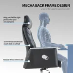 Crosby Executive Ergonomic Chair | Genuine Leather | Swivel Boss Chair - Image 6