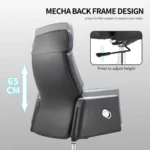Crosby Executive Ergonomic Chair | Genuine Leather | Swivel Boss Chair - Image 9