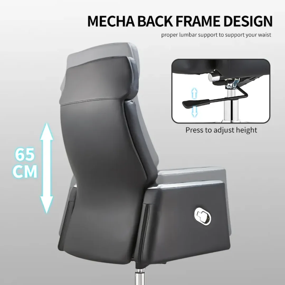 Crosby Executive Ergonomic Chair | Genuine Leather | Swivel Boss Chair - Image 9