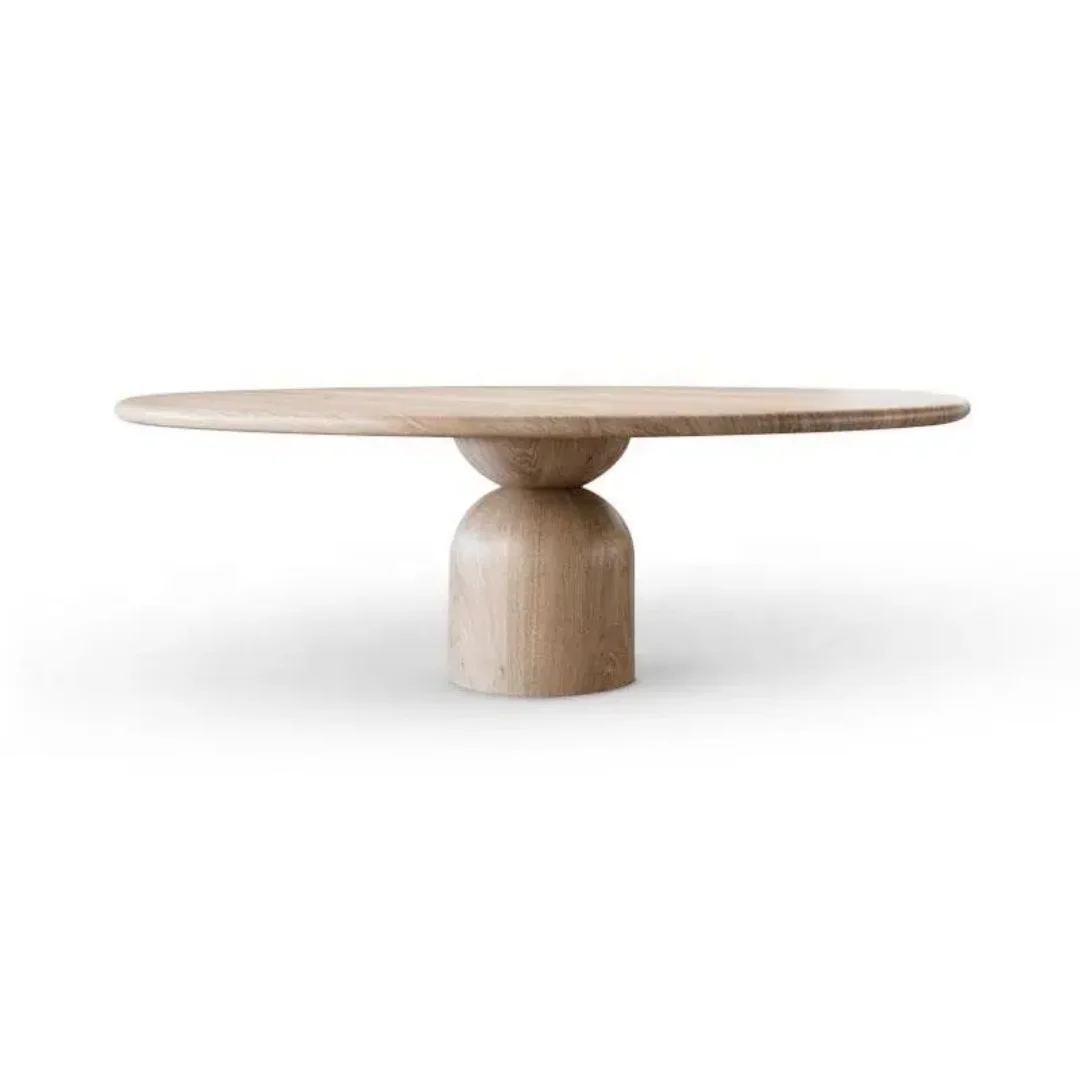 Shenzen Luxe Circular Dining Table Set – Modern Elegance for Elevated Living - Image 4