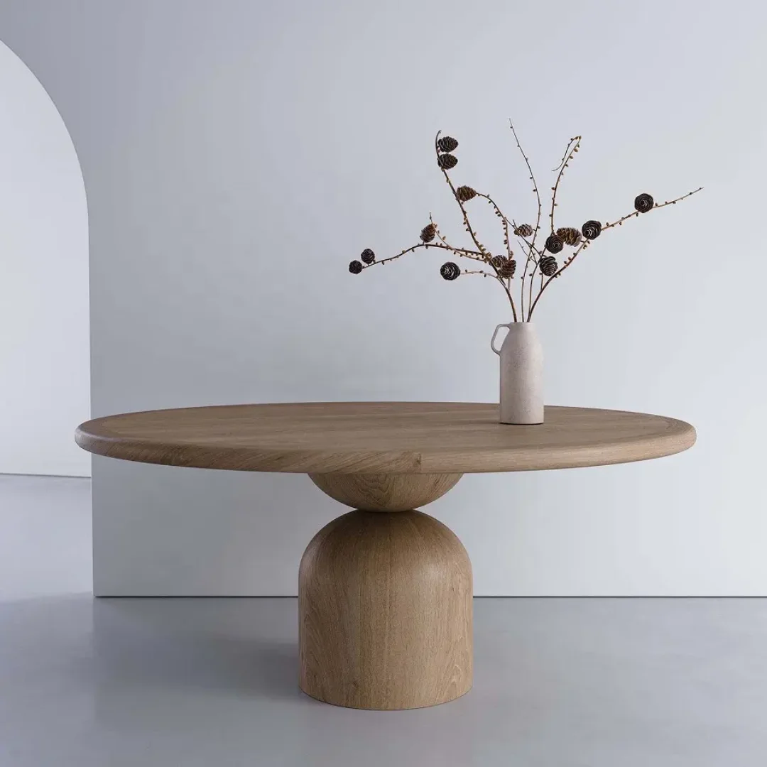 Shenzen Luxe Circular Dining Table Set – Modern Elegance for Elevated Living - Image 3