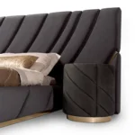 Beauty Italian bed luxury bedroom set furniture master bedroom - Image 3