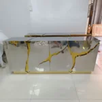 Eden Luxury Italian Modern Gold Finish Wood Sideboard Chester Storage Living Room Cabinets - Image 5
