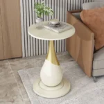Luxurious Stainless Steel Marble End Table: A Blend of Elegance and Durability - Image 2