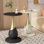 Luxurious Stainless Steel Marble End Table: A Blend of Elegance and Durability - Image 3