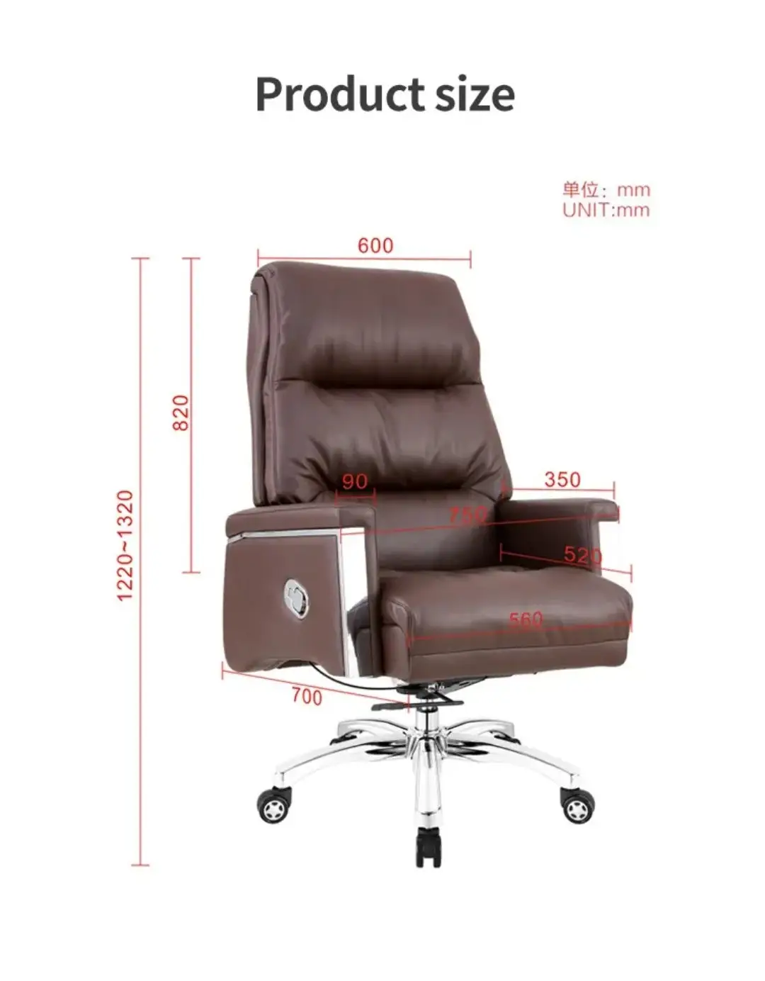 Mike Signature Ergonomic Executive Chair – High back Beige - Image 3