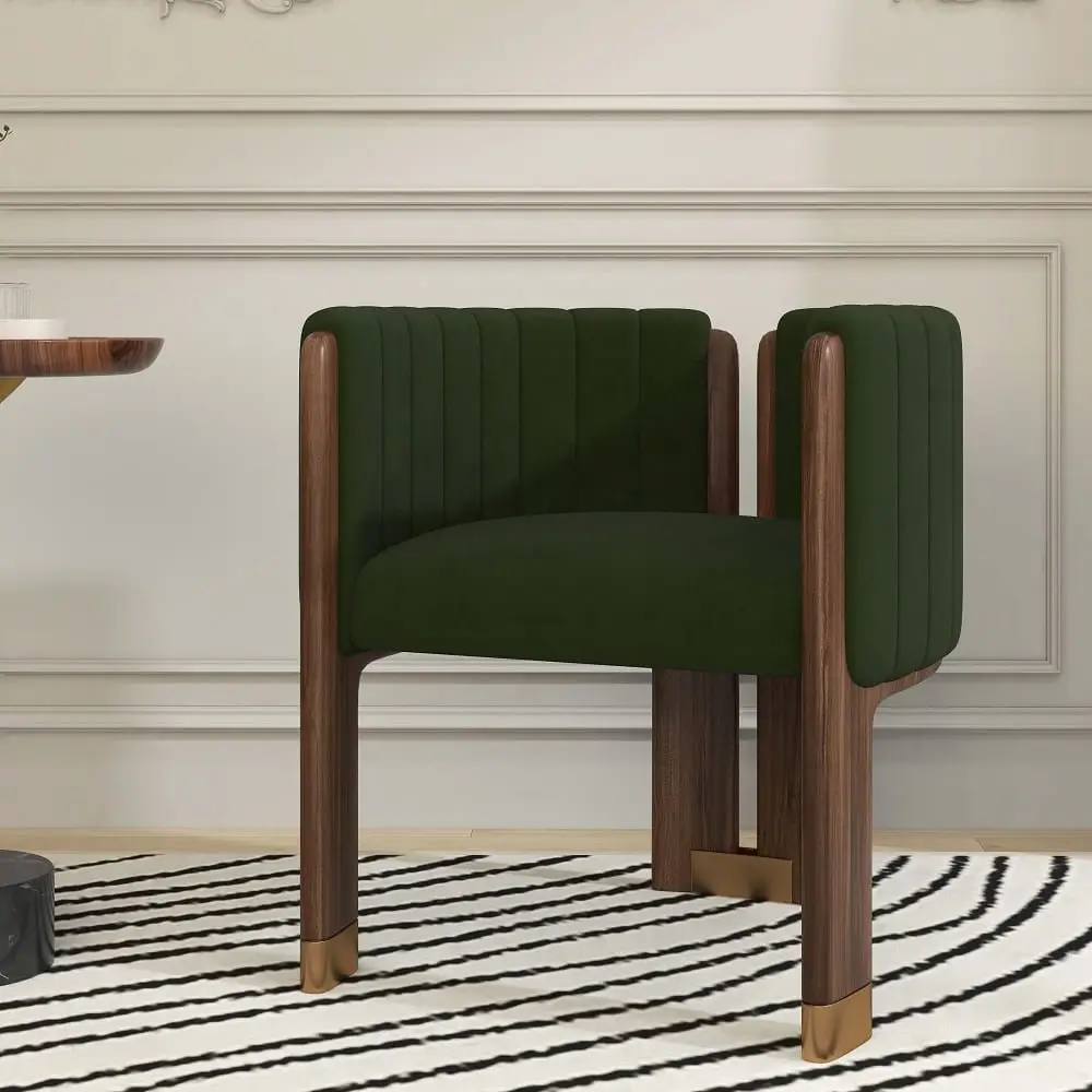 Crosby Casa Mid-Century Modern Luxury with Casa: A Sculptural, Comfort-Infused Chair in Golden & Green - Image 2