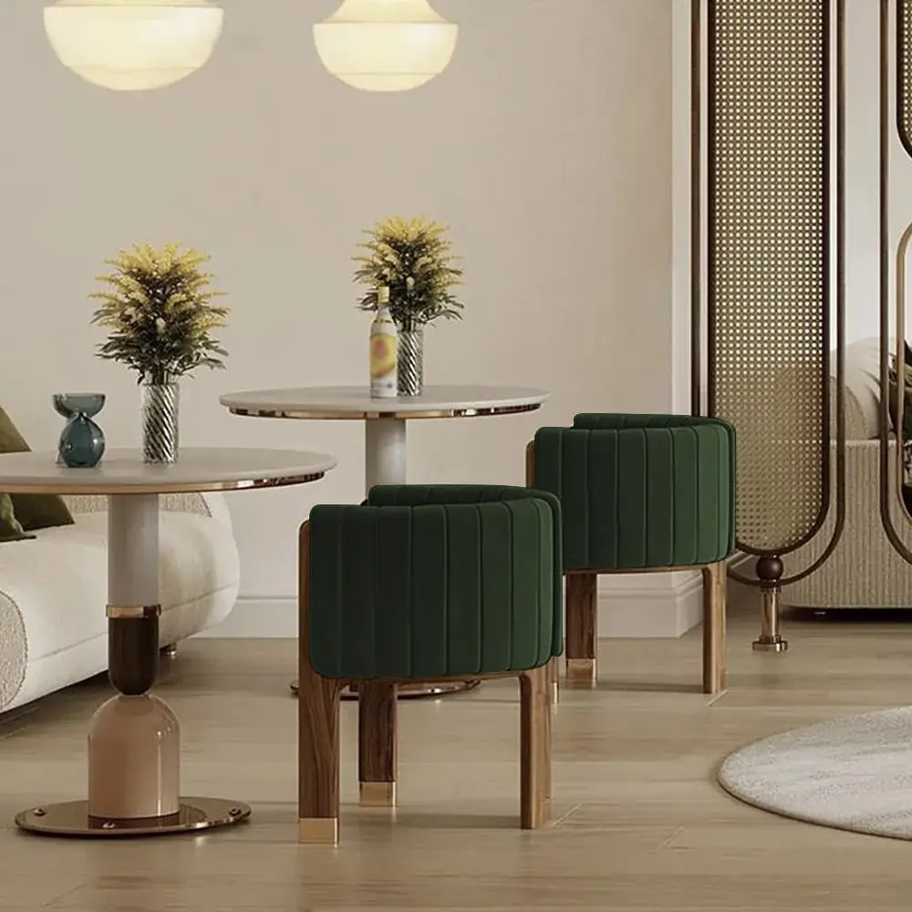 Crosby Casa Mid-Century Modern Luxury with Casa: A Sculptural, Comfort-Infused Chair in Golden & Green - Image 12