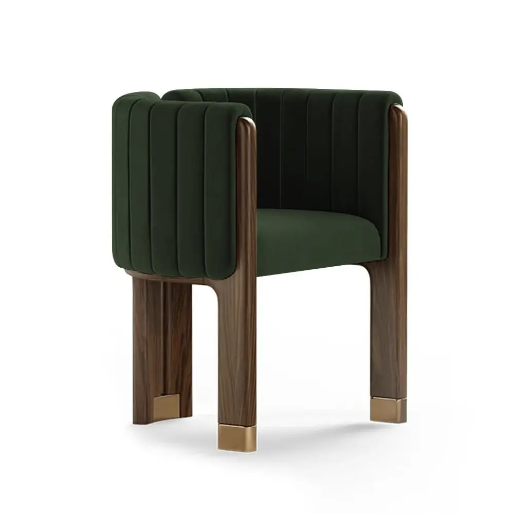 Crosby Casa Mid-Century Modern Luxury with Casa: A Sculptural, Comfort-Infused Chair in Golden & Green - Image 4