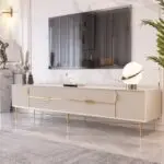 Crator Luxury Off-White Ribbed Front TV Cabinet | Best Seller - Luxurious & Multi-Functional Cabinet for Modern Homes - Image 12