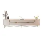 Crator Luxury Off-White Ribbed Front TV Cabinet | Best Seller - Luxurious & Multi-Functional Cabinet for Modern Homes - Image 3