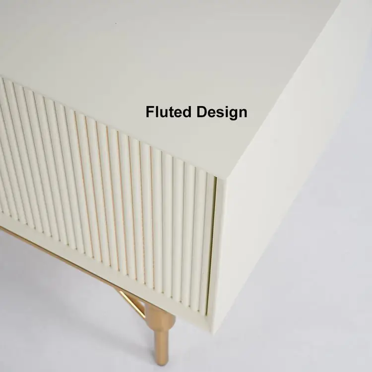 Crator Luxury Off-White Ribbed Front TV Cabinet | Best Seller - Luxurious & Multi-Functional Cabinet for Modern Homes - Image 10