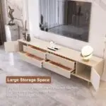 Crator Luxury Off-White Ribbed Front TV Cabinet | Best Seller - Luxurious & Multi-Functional Cabinet for Modern Homes - Image 16