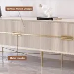 Crator Luxury Off-White Ribbed Front TV Cabinet | Best Seller - Luxurious & Multi-Functional Cabinet for Modern Homes - Image 13