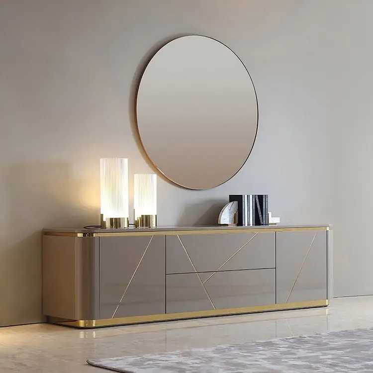 Chancellor Luxury Off-White Ribbed Front TV Cabinet | Best Seller - Luxurious & Multi-Functional Cabinet for Modern Homes - Image 2