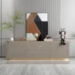 Chancellor Luxury Off-White Ribbed Front TV Cabinet | Best Seller - Luxurious & Multi-Functional Cabinet for Modern Homes - Image 15