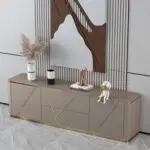 Chancellor Luxury Off-White Ribbed Front TV Cabinet | Best Seller - Luxurious & Multi-Functional Cabinet for Modern Homes