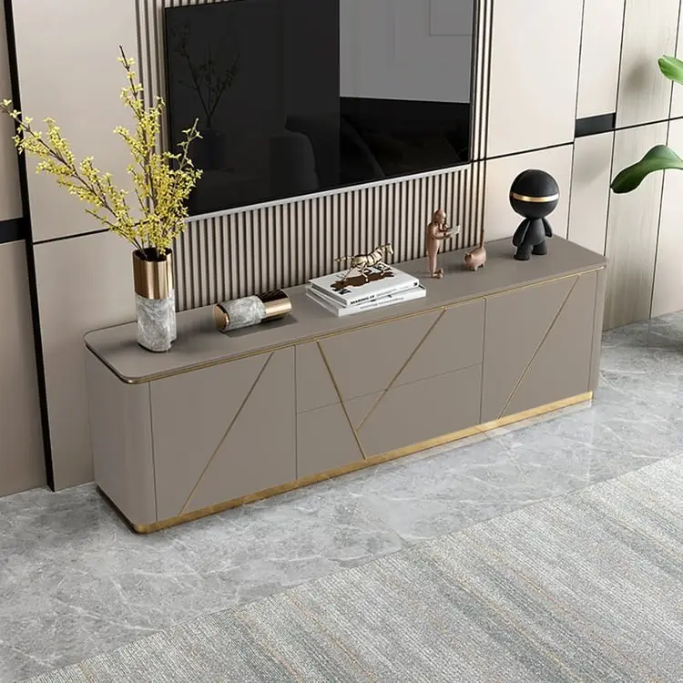 Chancellor Luxury Off-White Ribbed Front TV Cabinet | Best Seller - Luxurious & Multi-Functional Cabinet for Modern Homes - Image 10