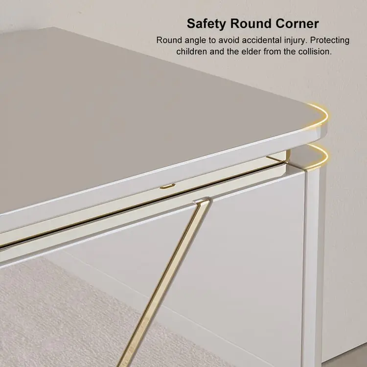 Chancellor Luxury Off-White Ribbed Front TV Cabinet | Best Seller - Luxurious & Multi-Functional Cabinet for Modern Homes - Image 5