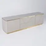 Chancellor Luxury Off-White Ribbed Front TV Cabinet | Best Seller - Luxurious & Multi-Functional Cabinet for Modern Homes - Image 3
