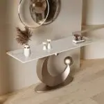 Modern Fashion Design High Quality Metal Leg White Marble Tabletop Hallway Console Table - Image 2