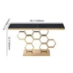 Honeycomb Gold Stainless Steel and Console Table - Contemporary Elegance for Modern Homes - Image 11