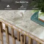 Onyx Luxe Design Marble Top Stainless Steel Console Table - Image 5