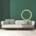 Curry Luxurious Velvet Sofa: Elegant 3-Seater Living Room - Image 2