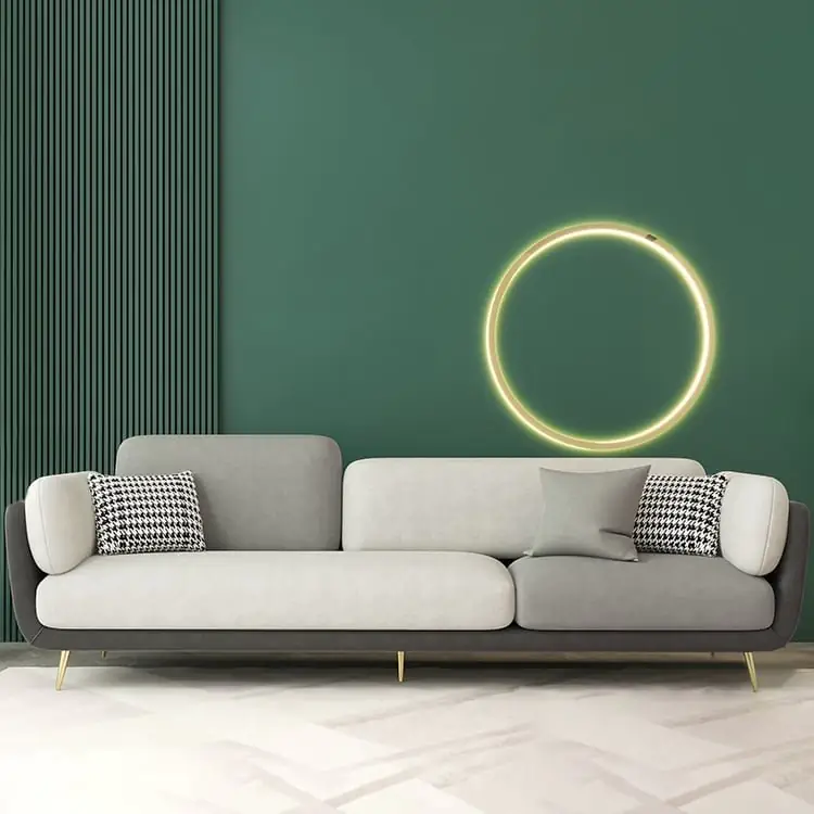 Curry Luxurious Velvet Sofa: Elegant 3-Seater Living Room - Image 2